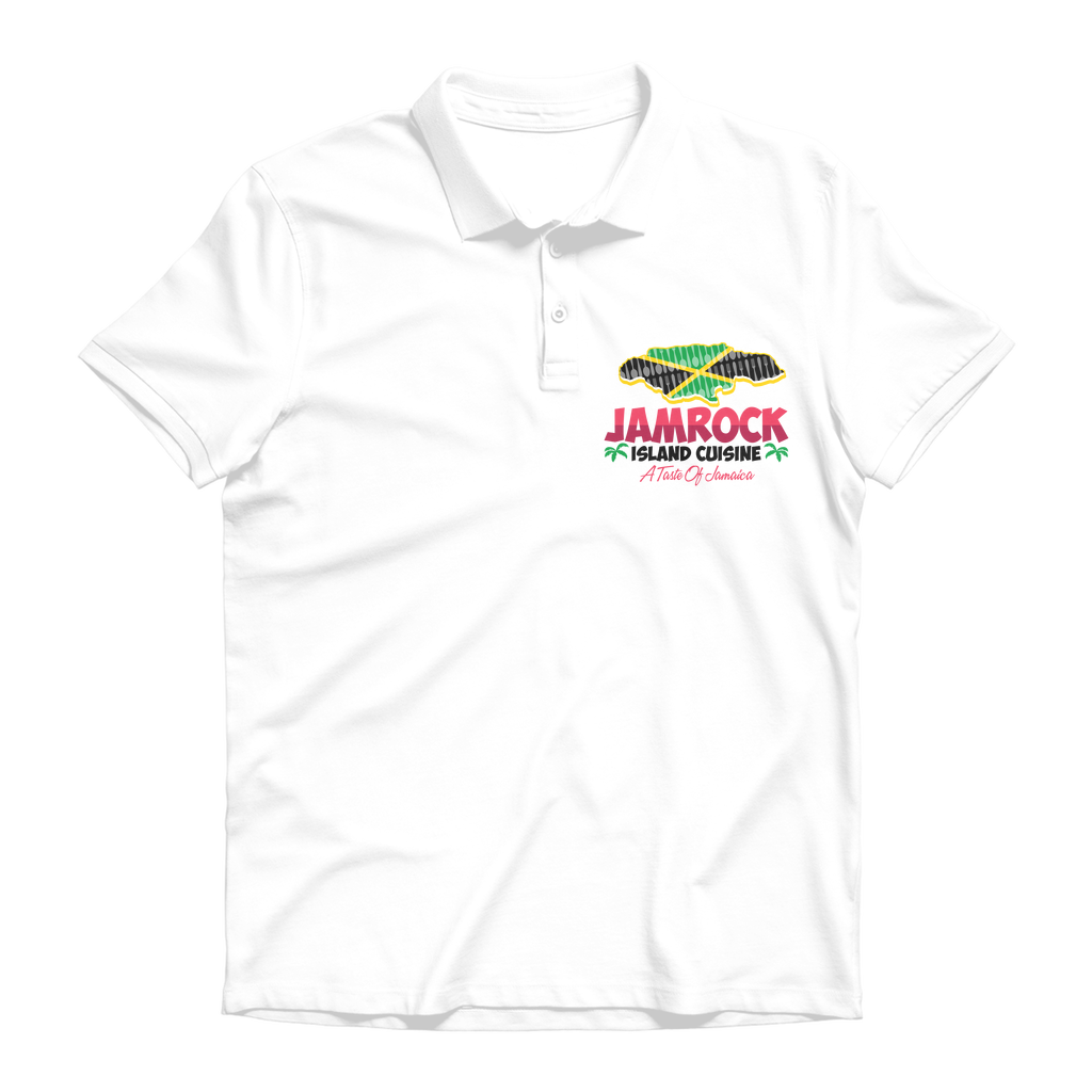 BACK-WHITE-SHIRT-ROUNDED-TEXT-RGB Premium Adult Polo Shirt